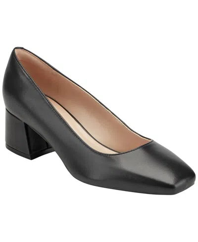 Easy Spirit Women's Marelyn Eflex Square Toe Block Heel Pumps In Black