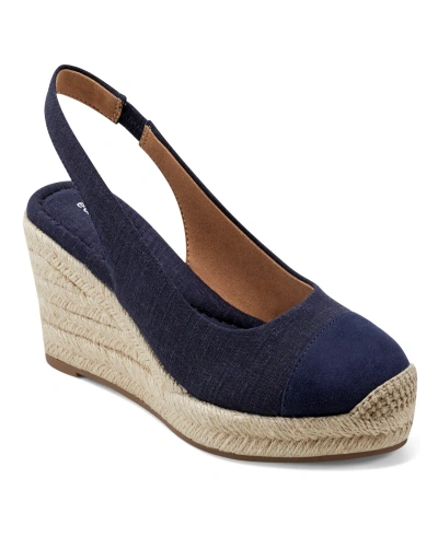 Easy Spirit Women's Margie Slingback Espadrille Wedges In Navy