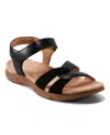 Easy Spirit Women's Minny Round Toe Casual Flat Sandals In Black