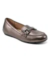 Easy Spirit Women's Megan Slip-on Round Toe Casual Loafers In Bronze Leather