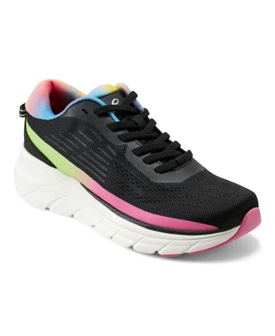 Easy Spirit Women's Mel Emove Walking Shoes In Black,pink Multi