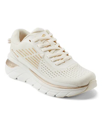Easy Spirit X Denise Austin Mel Sneaker In Ivory,gold
