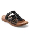 Easy Spirit Mindi Slide Sandal In Black Leather