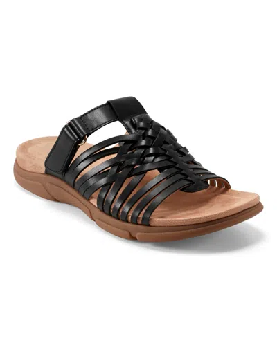 EASY SPIRIT WOMEN'S MINDI WOVEN FLAT SLIDE SANDALS