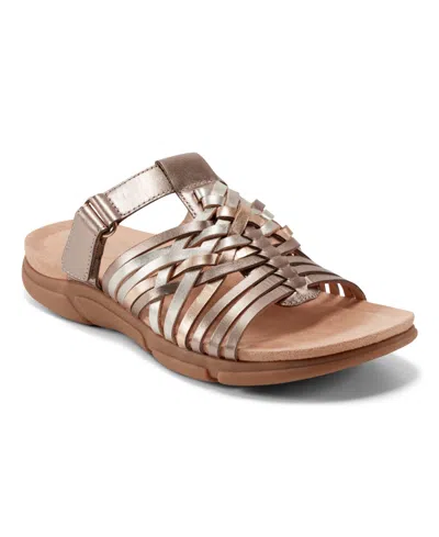 EASY SPIRIT WOMEN'S MINDI WOVEN FLAT SLIDE SANDALS