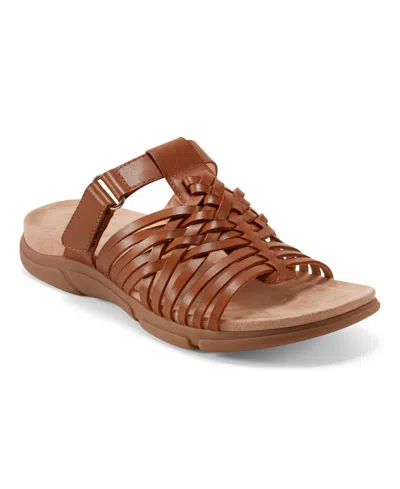 EASY SPIRIT WOMEN'S MINDI WOVEN FLAT SLIDE SANDALS