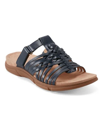 EASY SPIRIT WOMEN'S MINDI WOVEN FLAT SLIDE SANDALS