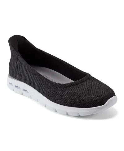 Easy Spirit Women's Noemi Soeasy Lightweight Knit Slip-on Flats In Black