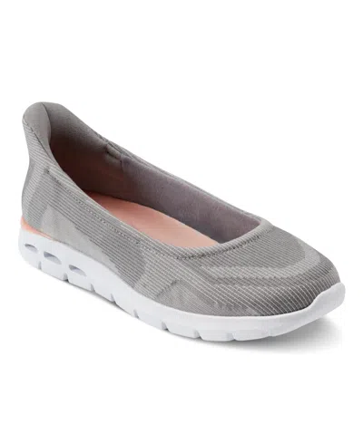 Easy Spirit Women's Noemi Soeasy Lightweight Knit Slip-on Flats In Gray