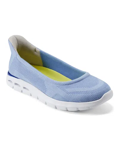 Easy Spirit Women's Noemi Soeasy Lightweight Knit Slip-on Flats In Light Blue