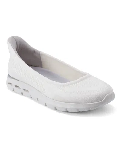 Easy Spirit Women's Noemi Soeasy Lightweight Knit Slip-on Flats In White