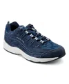 Easy Spirit Romy Sneaker In Blue Suede,blue Denim Multi