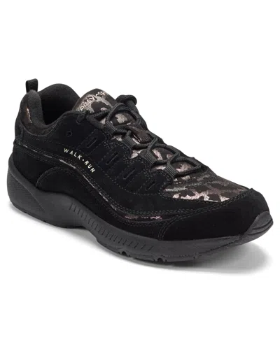 Easy Spirit Women's Romy Lightweight Easy-on Walking Shoes In Black