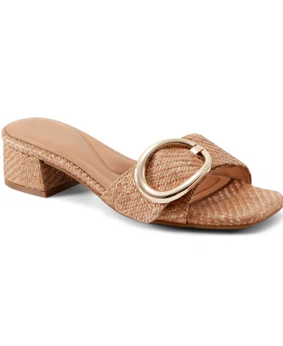 EASY SPIRIT WOMEN'S ROXANA EFLEX BUCKLE BLOCK HEEL SANDALS