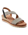 Easy Spirit Sabina Wedge Sandal In Beige,black