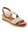 Easy Spirit Sabina Wedge Sandal In Natural,brown