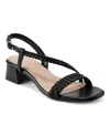 Easy Spirit Women's Sagie Block Heel Dress Sandals In Black