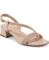 Easy Spirit Women's Sagie Block Heel Dress Sandals In Light Natural