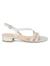 Easy Spirit Glenni Womens Leather Slip On Heels In Silver