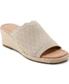 Easy Spirit Samari Wedge Sandal In Beige,gold