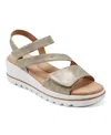 EASY SPIRIT WOMEN'S SHIRLEY OPEN TOE STRAPPY CASUAL WEDGE SANDALS