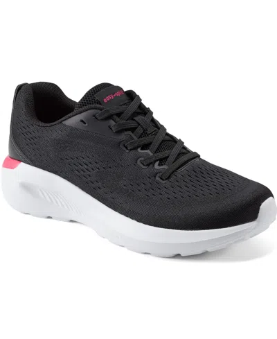 Easy Spirit Women's Starlene Lightweight Lace-up Sneakers In Black