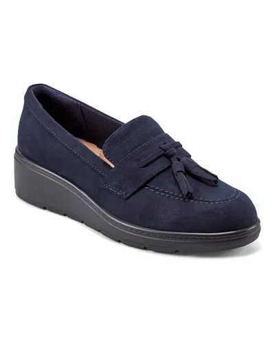 Easy Spirit Tracen Wedge Loafer In Dark Blue