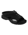 Easy Spirit Women's Traciee Lightweight Flat Easy-on Sandals In Black Patent