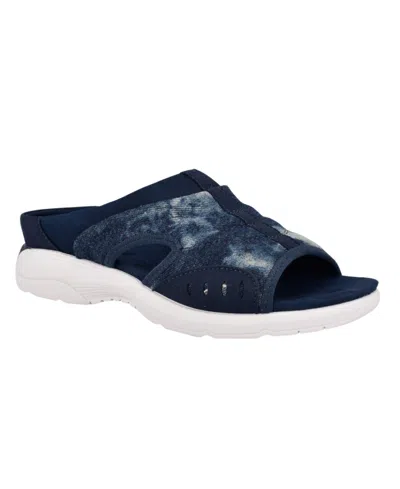 Easy Spirit Women's Traciee Slip-on Flat Sandals In Blue