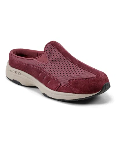 Easy Spirit Women's Travel Time Slip-on Walking Mules In Purple