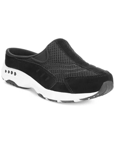 Easy Spirit Women's Travel Time Slip-on Walking Mules In Black,white