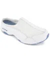Easy Spirit Travel Port 67 Womens Faux Leather Slip On Sneakers In White,blue