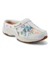 Easy Spirit Women's Travelport Nautical Mule Walking Sneakers In White Watercolor Floral Multi