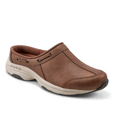 Easy Spirit Women's Travelport Nautical Mule Walking Sneakers In Brown