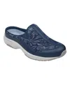 Easy Spirit Travel Time 730 Womens Animal Print Leather Slip-on Sneakers In Navy Floral