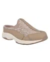 Easy Spirit Travel Time Sneaker Mule In Taupe Animal Print