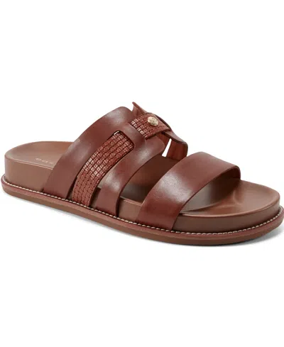 Easy Spirit Women's Trevin Slip On Casual Flat Sandals In Medium Brown