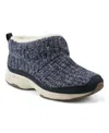 Easy Spirit Women's Trippin Cozy Ankle Booties In Navy Knit Multi