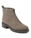 Easy Spirit Vasso Zip-up Bootie In Taupe Suede