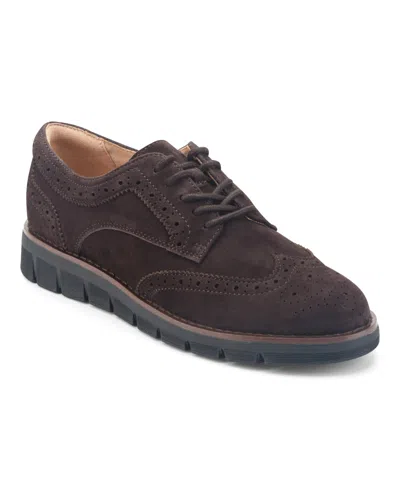 Easy Spirit Women's Veanna Eflex Lace-up Wingtip Oxfords In Brown