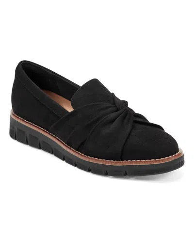 Easy Spirit Women's Vitalia Eflex Ruched Slip-on Loafers In Black