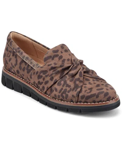 Easy Spirit Women's Vitalia Eflex Ruched Slip-on Loafers In Brown