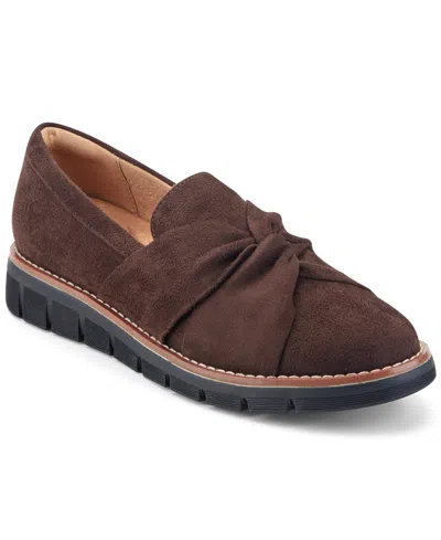 Easy Spirit Women's Vitalia Eflex Ruched Slip-on Loafers In Brown