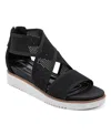 Easy Spirit Wander 2 Womens Knit Open Toe Platform Sandals In Black
