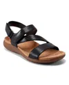 Easy Spirit Mavey Womens Adjustable Leather Ankle Strap In Black