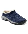 Easy Spirit Wimmy 2 Womens Quilted Faux Fur Casual And Fashion Sneakers In Dark Blue