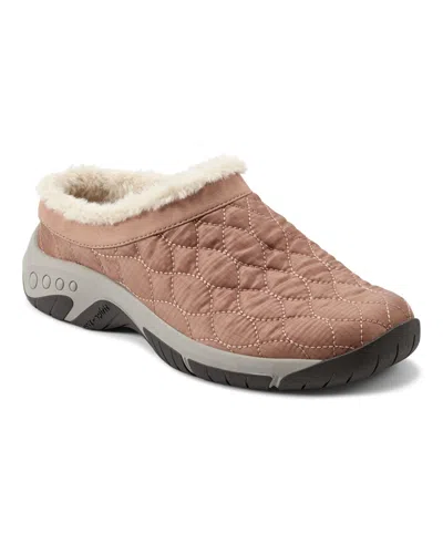 Easy Spirit Women's Wimmy Slip-on Round Toe Casual Clogs In Medium Brown