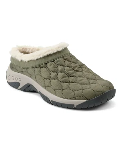 Easy Spirit Women's Wimmy Slip-on Round Toe Casual Clogs In Olive Green