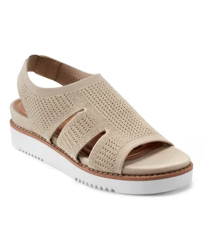 Easy Spirit Women's Winslow Lightweight Flat Slingback Sandals In Beige,gold