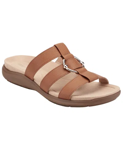 Easy Spirit Women's Wisdom Slip-on Flat Sandals In Brown